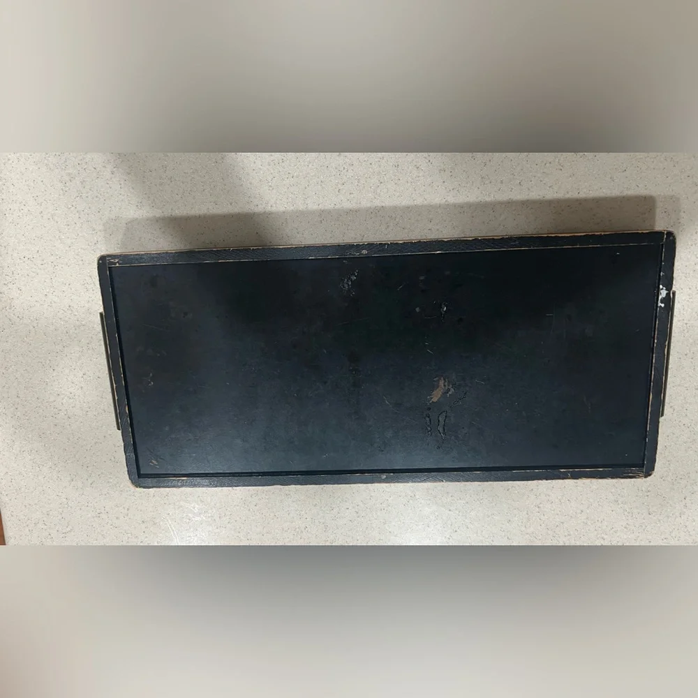 Vintage Decorative Floral Black Serving Tray